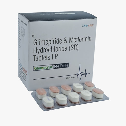 Glimepiride & Metformin Hydrochloride (SR) Tablets I.P. (M4 Forte)