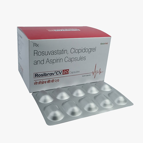 Rosuvasatatin, Clopidogrel and Aspirin Capsules 20 Mg