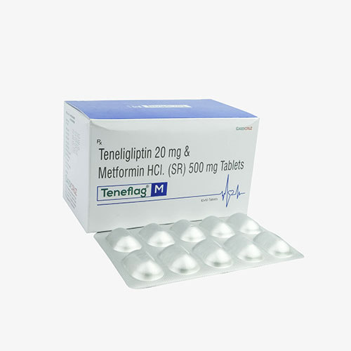 Teneligliptin 20mg & Metformin HCL. (SR) 500 mg Tablets